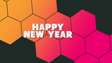 Happy-New-Year-with-red-hexagons-on-black-gradient