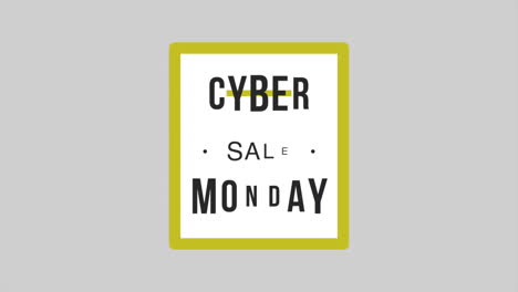 Cyber-Monday-Y-Texto-De-Venta-En-Marco-Sobre-Degradado-Moderno-Blanco