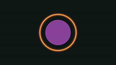 Neonvioletter-Kreis-Mit-Orangefarbenem-Ring-Auf-Schwarzem-Farbverlauf