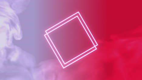 Abstract-neon-squares-with-smoke-on-fashion-red-gradient