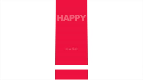 Happy-New-Year-with-red-lines-pattern-on-white-gradient