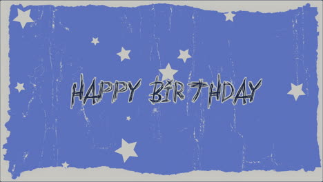 Feliz-Cumpleaños-Con-Estrellas-Y-Textura-Hipster-Azul