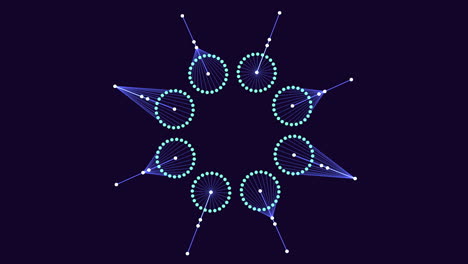 Atemberaubender-Blau-weißer-Stern,-Eine-Faszinierende-Mischung-Aus-Linien-Und-Punkten