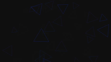 Dynamisches-Blaues-Dreiecksmuster-Auf-Kräftigem-Schwarzem-Hintergrund
