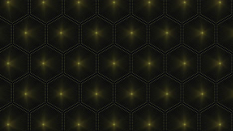 Lujoso-Y-Elegante-Patrón-Hexagonal-Dorado-Sobre-Un-Fondo-Negro