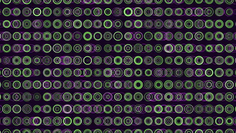 Abstraktes-Grünes-Und-Violettes-Kreismuster-Auf-Schwarzem-Hintergrund-Für-Webdesign