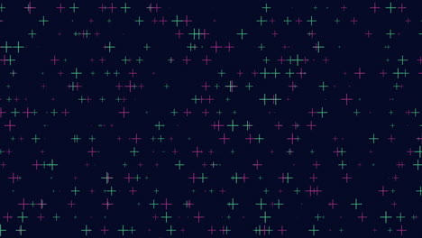 Vibrant-purple-and-green-cross-pattern-on-black-background