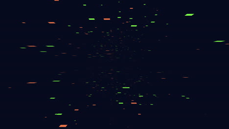 Ein-Labyrinth-Aus-Farbigen-Quadraten,-Das-Von-Hellem-Licht-In-Einem-Dunklen-Raum-Beleuchtet-Wird