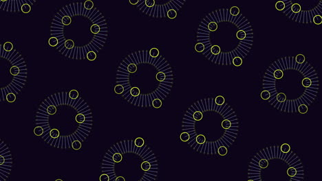 Mesmerizing-spiral-glowing-blue-circles-in-circular-pattern-on-black