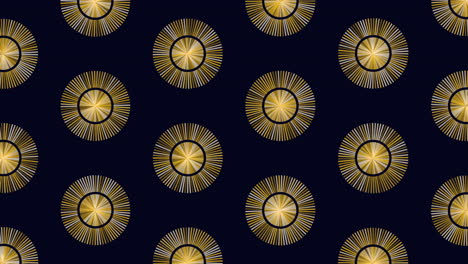 Mesmerizing-metallic-circles-on-dark-background-a-captivating-repeating-pattern