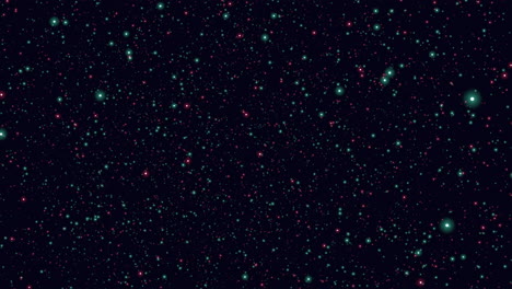 Galactic-display-floating-dots-of-red,-green,-and-blue