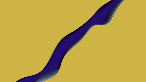 Dynamische-Schwarze-Und-Blaue-Welle-Auf-Leuchtend-Gelbem-Hintergrund