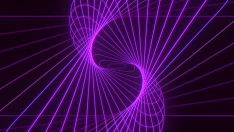 Espiral-Púrpura-Abstracta-De-Líneas-Sobre-Fondo-Oscuro