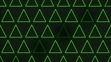 Futuristic-geometric-green-triangle-pattern-on-black-background