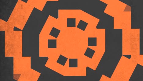 Symmetrisches-Orangefarbenes-Pixelmuster,-Abstraktes,-Modernes-Design-Für-Web--Oder-Grafikprojekte