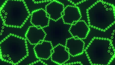 Sechseckiges-Grünes-Muster-Aus-Kreisen-Und-Punkten