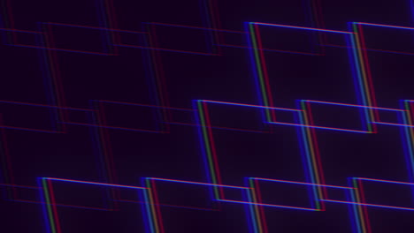 Buntes-Gittermuster-Mit-Diagonal-Angeordneten-Violetten,-Blauen-Und-Roten-Quadraten