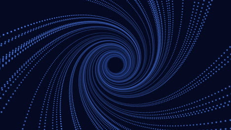 Hypnotisierende-Blaue-Spiralförmige,-Sich-Drehende-Punkte-Zaubern-Eine-Hypnotische-Illusion