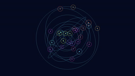Die-Umlaufbahnen-Und-Relativen-Positionen-Der-Planeten-Des-Sonnensystems-In-Farbenfroher-Visualisierung