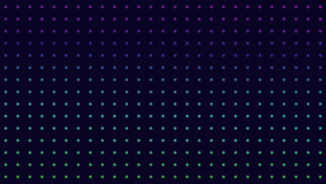 Vibrant-grid-pattern-with-colorful-dots-on-black-and-blue