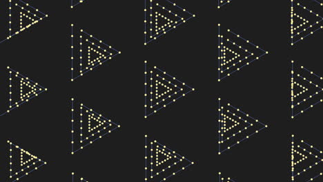Green-dot-triangle-seamless-pattern-on-black-background