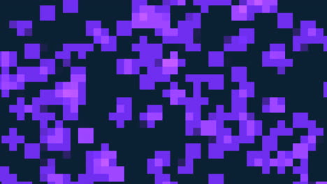 Vibrante-Cuadrícula-Púrpura-De-Cuadrados-Flotantes-Sobre-Fondo-Oscuro