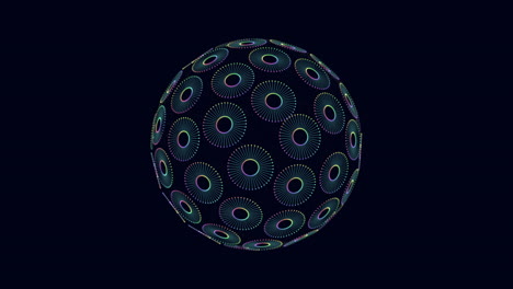 La-Vibrante-Bola-3D-De-Círculos-Coloridos-Crea-Un-Diseño-Intrincado