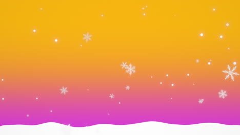 Snowflakes-falling-on-colorful-winter-background
