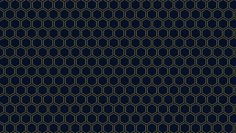 Elegante-Patrón-Hexagonal-Geométrico-Azul-Oscuro-Y-Dorado