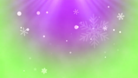 Bezaubernder-Lila-Und-Grüner-Hintergrund-Mit-Schwebenden-Schneeflocken