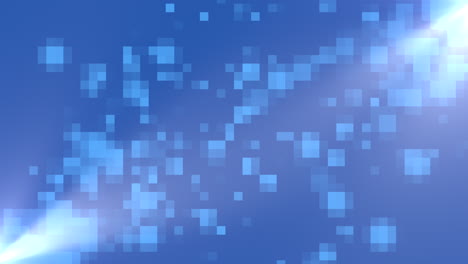 Moderne-Glänzende-Weiße-Quadrate-Auf-Blauem-Hintergrund