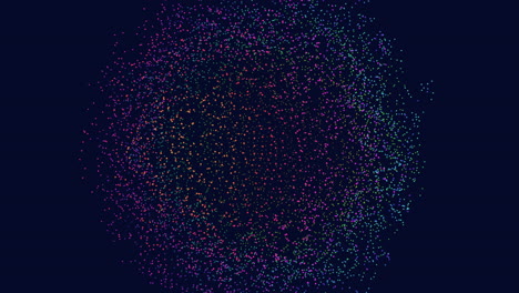 Puntos-Vibrantes-Forman-Un-Patrón-Circular-Llamativo-Sobre-Fondo-Oscuro