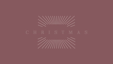 Retro-Frohe-Weihnachts-Text-Mit-Linien-Auf-Braunem-Farbverlauf