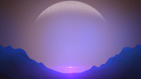 Großer-Mond-Mit-Blauen-Bergen-Im-Weltraum