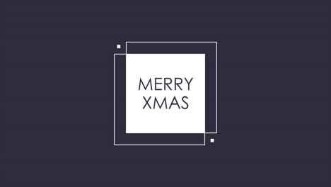 Modern-Merry-XMAS-text-in-frame-on-blue-background