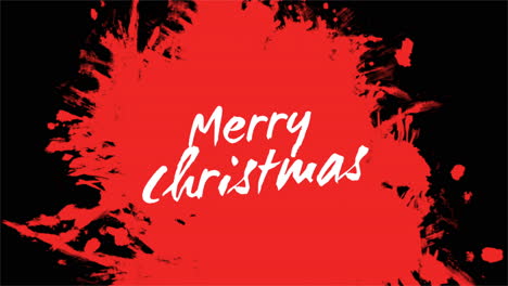 Texto-De-Feliz-Navidad-Con-Pincel-Rojo-Sobre-Fondo-Negro