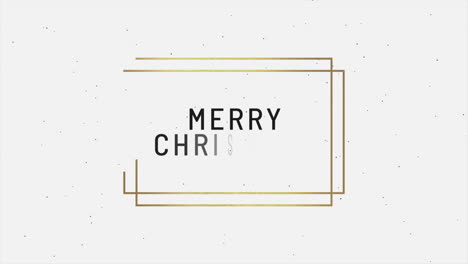 Modern-Merry-Christmas-text--in-gold-frame-on-white-background