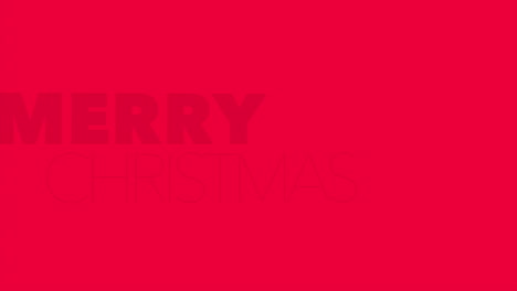 Texto-Moderno-De-Feliz-Navidad-Sobre-Fondo-Rojo