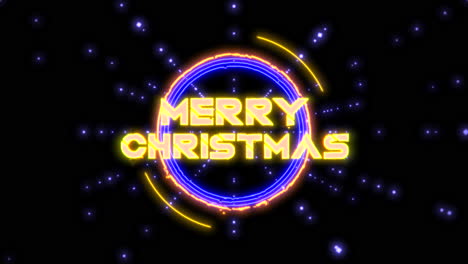 Merry-Christmas-text-with-triangle-and-circles-in-dark-galaxy