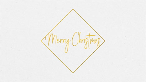 Merry-Christmas-with-gold-frame-on-white-texture