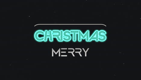 Texto-De-Feliz-Navidad-Con-Líneas-De-Neón-En-Degradado-Negro