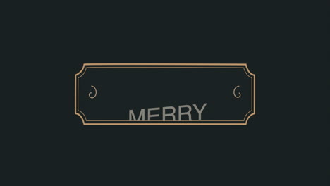 Retro-Merry-Christmas-text-in-frame-on-black-gradient