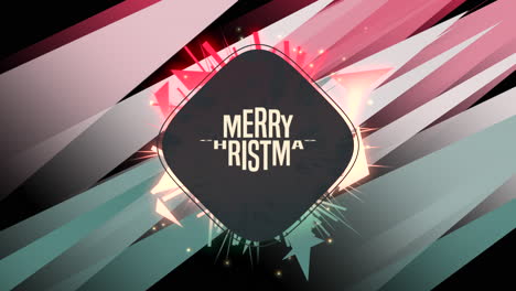 Merry-Christmas-with-neon-triangles-on-black-gradient