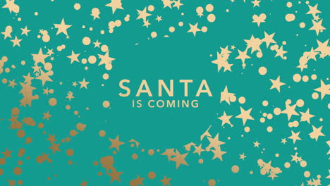 Santa-Is-Coming-with-gold-stars-and-confetti-in-winter-time