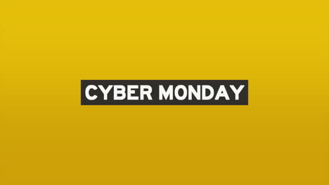 Cyber-Monday-Text-Auf-Gelbem,-Modernem-Farbverlauf