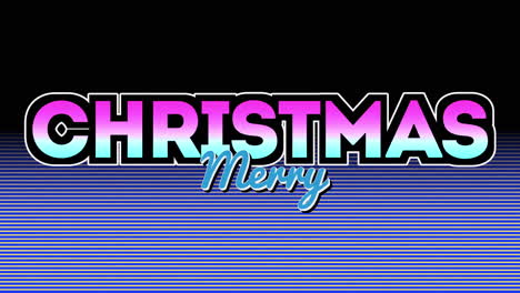 Retro-Merry-Christmas-text-with-neon-lines-in-dark-galaxy