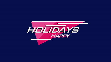 Retro-Happy-Holidays-text-with-triangle-on-blue-gradient