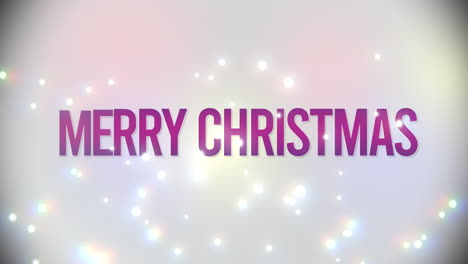 Merry-Christmas-text-with-flying-colorful-glitters-on-white-gradient