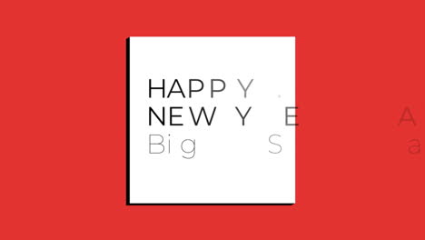 Modern-Happy-New-Year-text-in-frame-on-red-gradient