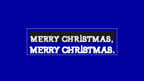 Texto-Moderno-De-Feliz-Navidad-Repetido-En-Marco-En-Degradado-Azul
